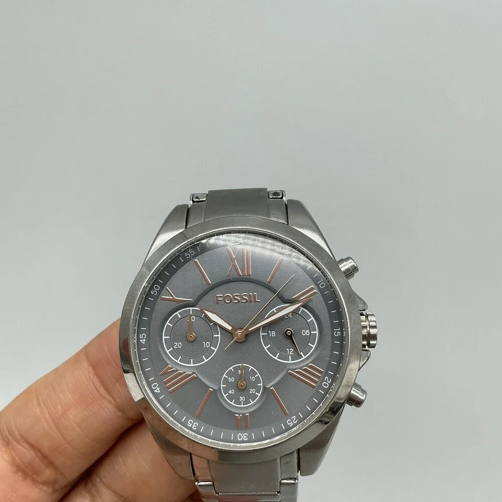 Fossil Modern Courier Womens Watch 36mm Stainless Chronograph New Battery 6.25